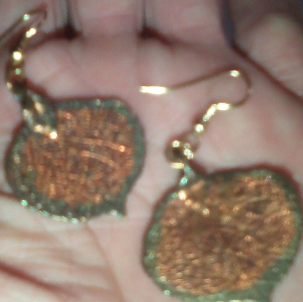Gold dipped leaf earrings...    2 For $15